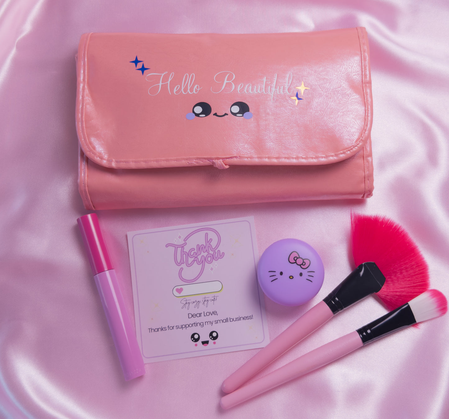 đź’– Hello Beautiful Pretty In Pink Makeup Brush Set đź’–
