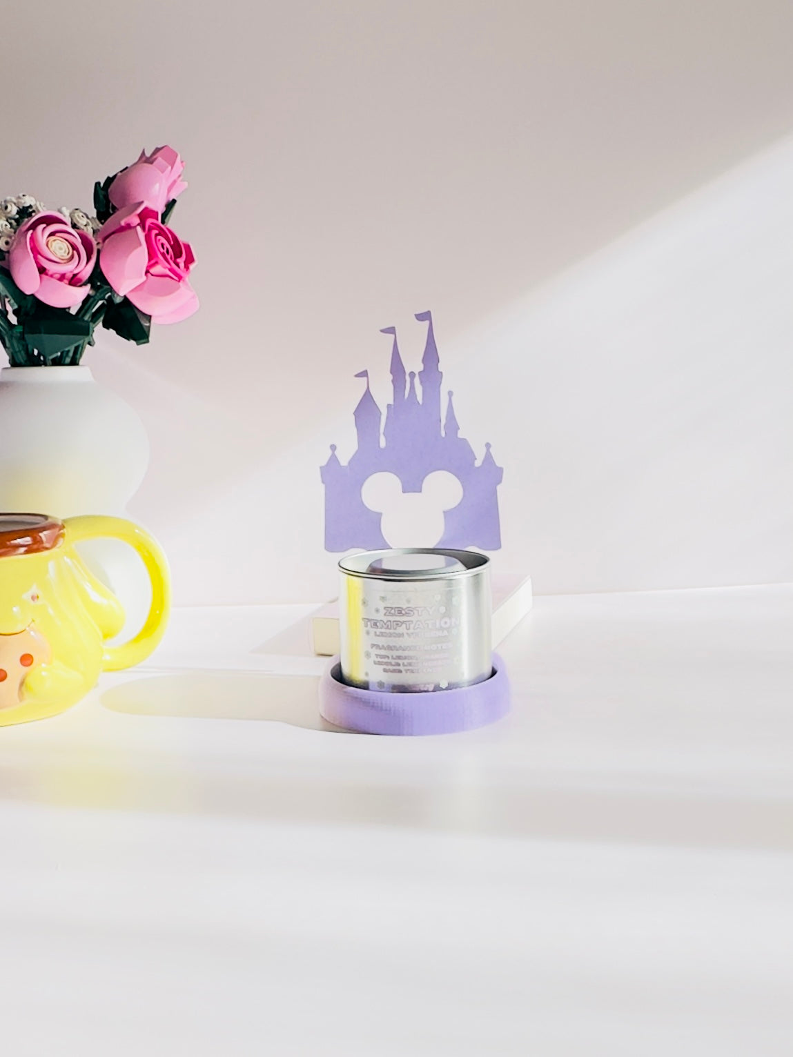 Purple Marble 3D Candle Glow Display