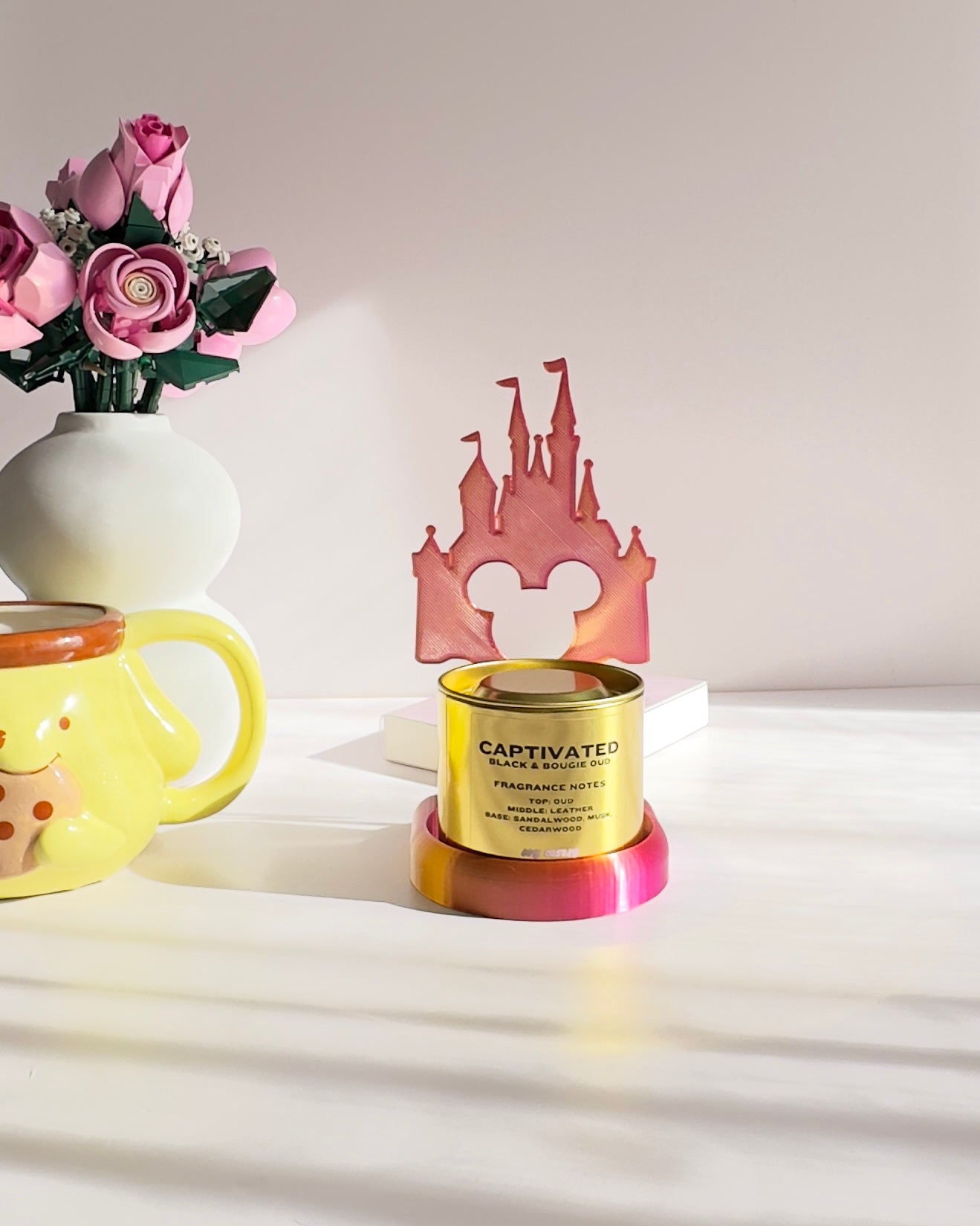 Magenta Gold 3D Candle Glow Display’s